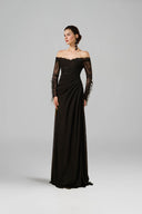 Safi Off-Shoulder Chiffon Lace Gown for women, from 21SIX, The Viet Concept