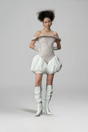 Cera Sculpted Silk Lace Couture Bodysuit for women, from MOC NHU, The Viet Concept