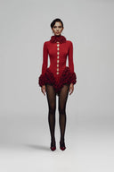 Nickie Velour Column Dress for women, from LA VIERGE, The Viet Concept