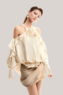Cream Petal Top for women, from MUST HAVE, The Viet Concept 
