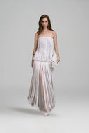 KEIRA TONG • Fringe Lace Corset Full-Length Dress