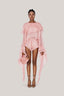 Lanata Blouson Flute Sleeved Chiffon Extra Short Length Set for women, from DAS LA VIE, The Viet Concept 