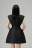 Mallorie Fit and Flare Stone Taffeta Mini Dress for women, from Lam Khue, The Viet Concept