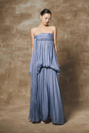Mosa Lumière Draped Maxi Dress for women, from BYDI, The Viet Concept