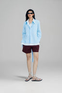 Flirty Double Layer Cut-Out Back Cotton Blend Shirt for women, from CAOSTU, The Viet Concept