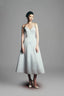 Plumeria A-line Spaghetti Strap Jacquard Midi Dress for women, from Maison Des Copains, The Viet Concept 