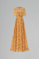 Guipure Lace Bustier A-Line Mini Cape Crystal Gown for women, from IHF ATELIER, The Viet Concept 