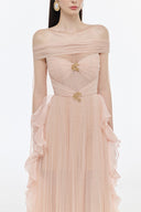 Luna Éclat Layered Ruffle Gown for women, from JOSEPHINE, The Viet Concept 