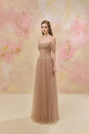 Talyah Layered Tulle Corset Maxi Dress for women, from JOSEPHINE, The Viet Concept 