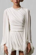 Brisa Draped Sleeve Mini Dress for womnen, from Guyehi Studio, The Viet Concept 