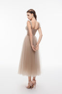 JOSÉPHINE • Perla Lace Tulle Sculpted Maxi Dress