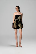 Valeria Rose Embellished Velvet Dress for women, from IHF STUDIO, The Viet Concept