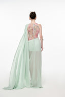Raina Celeste Sculpted Evening Dress for women, from JOSEPHINE, The Viet Concept 