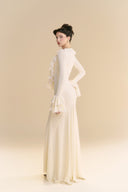LINH PHUNG • Soufflé Ivory Organza Mermaid Midi Dress