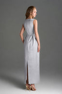 IHF STUDIO • Vine Guipure Lace & Silk Taffeta Bustier Midi Dress with Mini Cape