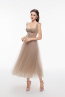 JOSÉPHINE • Perla Lace Tulle Sculpted Maxi Dress