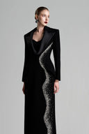 Sided Wavy Crystal Embellished Dress for woman, from GVLUX, The Viet Concept 