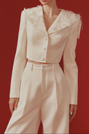 Margée Atelier • Elina Couture Lace-Trimmed Twill Tailored Set