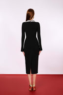 Insecta Cotton Denim Pencil Midi Dress for women, from DO LONG, The Viet Concept 