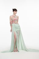 Raina Celeste Sculpted Evening Dress for women, from JOSEPHINE, The Viet Concept 