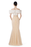 MR CRAZY & LADY SEXY • Regal Sovereign Off-Shoulder Beaded Evening Gown