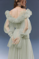 Aurora Mint Tulle Layered Evening Gown for women, from JOSEPHINE, The Viet  Concept