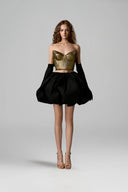 Noir Étoile Taffeta Bubble Mini Skirt for women, from IHF STUDIO, The Viet Concept