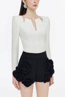 Oriana Floral Embellished Skort for women, from JOSEPHINE, The Viet Concept 