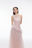 JOSÉPHINE • Petal Tulle Sculpted Maxi Dress