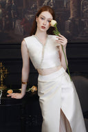 Augustus Crystal Trim Taffeta Two-Piece Set for women, from DANG PHONG DESIGNER, The Viet Concept