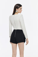 Oriana Floral Embellished Skort for women, from JOSEPHINE, The Viet Concept 