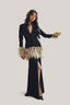  Black Odette V-neck Maxi Dress for women, from La Vierge, The Viet Concept 