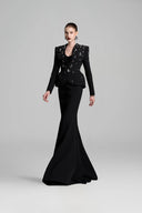 Wavy Collarless Fitted Blazer for women, from GVLUX, The Viet Concept 