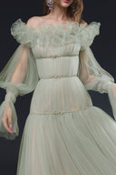 Aurora Mint Tulle Layered Evening Gown for women, from JOSEPHINE, The Viet  Concept
