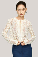 Lacen Cropped Long Sleeved Lace Jacket for women, from HOBB, The Viet Concept 