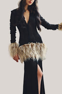  Black Odette V-neck Maxi Dress for women, from La Vierge, The Viet Concept 