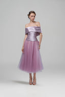 Chelyn Purple Taffeta Tulle Evening Dress for women, from JOSEPHINE, The Viet Concept