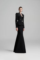 Wavy Collarless Fitted Blazer for women, from GVLUX, The Viet Concept 