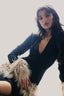 Black Odette V-neck Maxi Dress for women, from La Vierge, The Viet Concept 