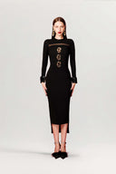 Nyxa Crystal Cape Crepe Gown for women, from DO LONG, The Viet Concept 