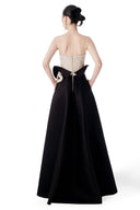 Pearl Symphony Hand-Embellished Satin Couture Gown for women, from MR CRAZY & LADY SEXY, The Viet Concept 
