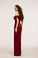 21SIX • Althea Silk Taffeta Off-Shoulder Crystal Gown