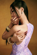 Vietnam Scenic Landmark Taffeta Halter Peplum Top for women, from KEIRA TONG, The Viet Concept 