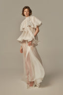  Nuage Ivory Voile Lace Evening Gown for women, from POEM, The Viet Concept