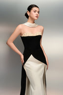 Lulwa Pearl-Embellished Silk Taffeta Evening Gown for women, from 21SIX, The Viet Concept