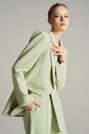 Mint Crystal Embellished Tailored Single Breasted Blazer for women, from IHF STUDIO, The Viet Concept 