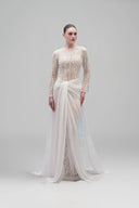 Navia Lace & Silk Crystal Pearl Evening Gown for women, from 21SIX, The Viet Concept