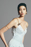 Plumeria A-line Spaghetti Strap Jacquard Midi Dress for women, from Maison Des Copains, The Viet Concept 