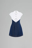 Navy Clarisse Mini Dress for women, from CALISTA, The VIet Concept 