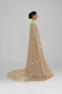 HAYTAN • Nude Crystal-Embellished Abaya